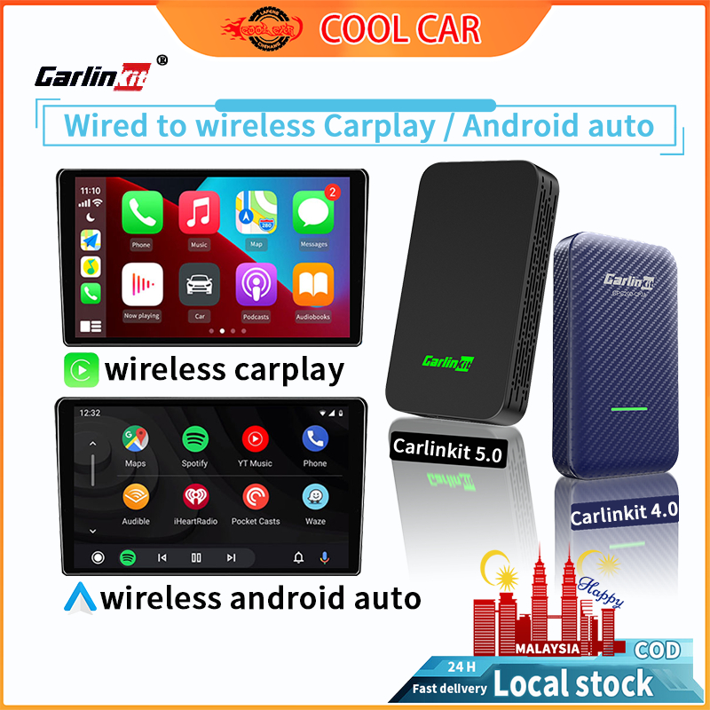 Carlinkit 4.0 Car Player for Wired to Wireless CarPlay Box Android Auto  Dongle