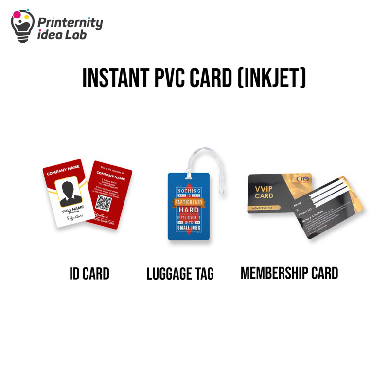 [CHAT DULU SEBELUM ORDER] Inkjet Print PVC Staff ID card / student ...