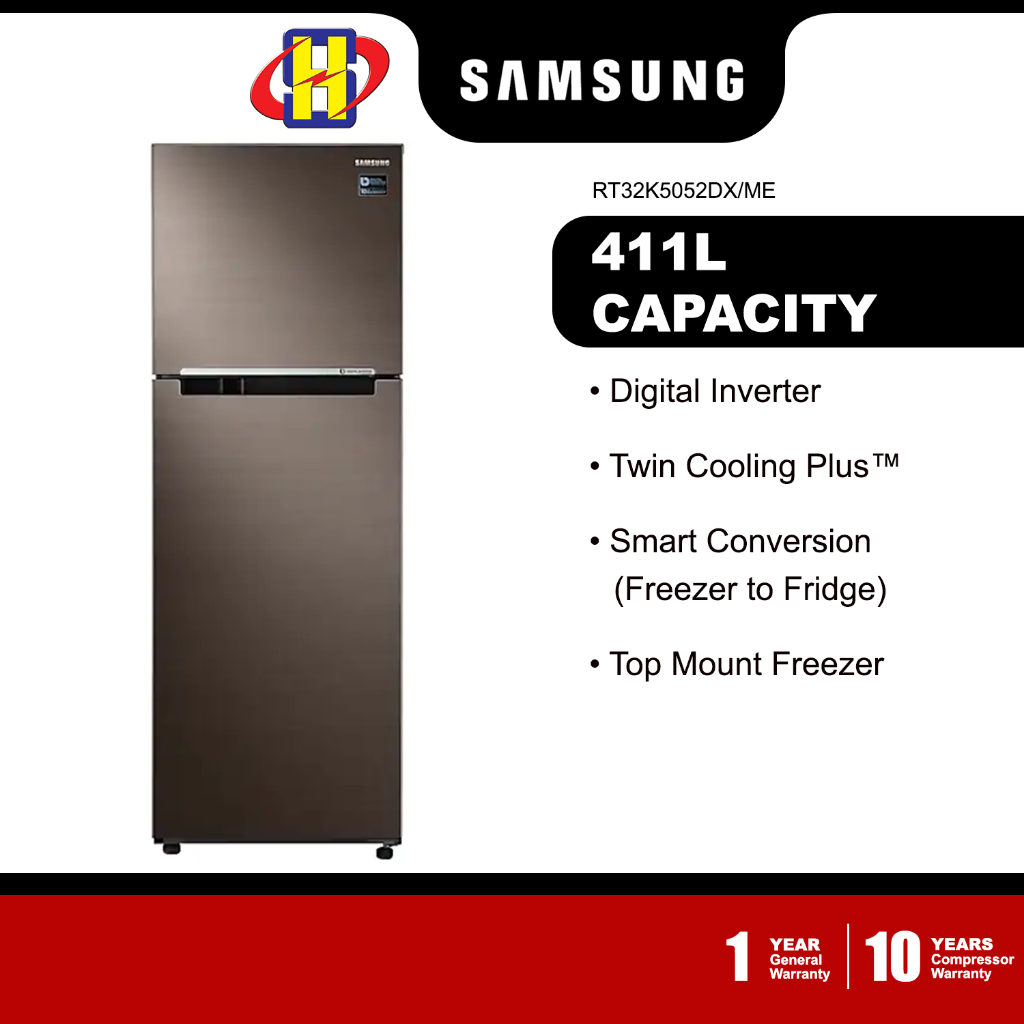 Samsung Refrigerator (411L) Twin Cooling Plus Inverter TopMount