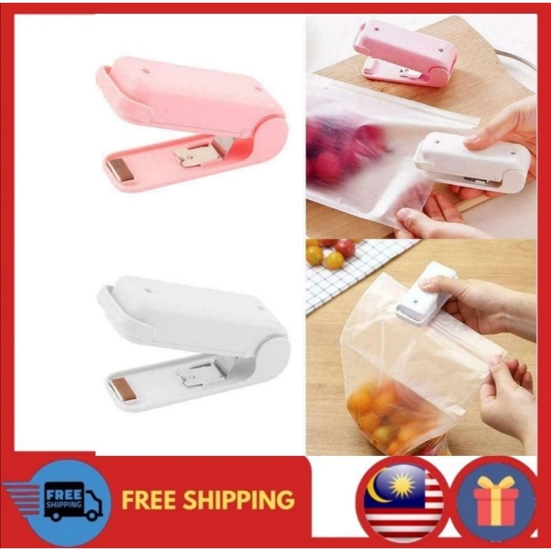 2-Pack Mini Heat Sealing Machine - Portable Impulse Food Packing Plastic Bag Sealer
