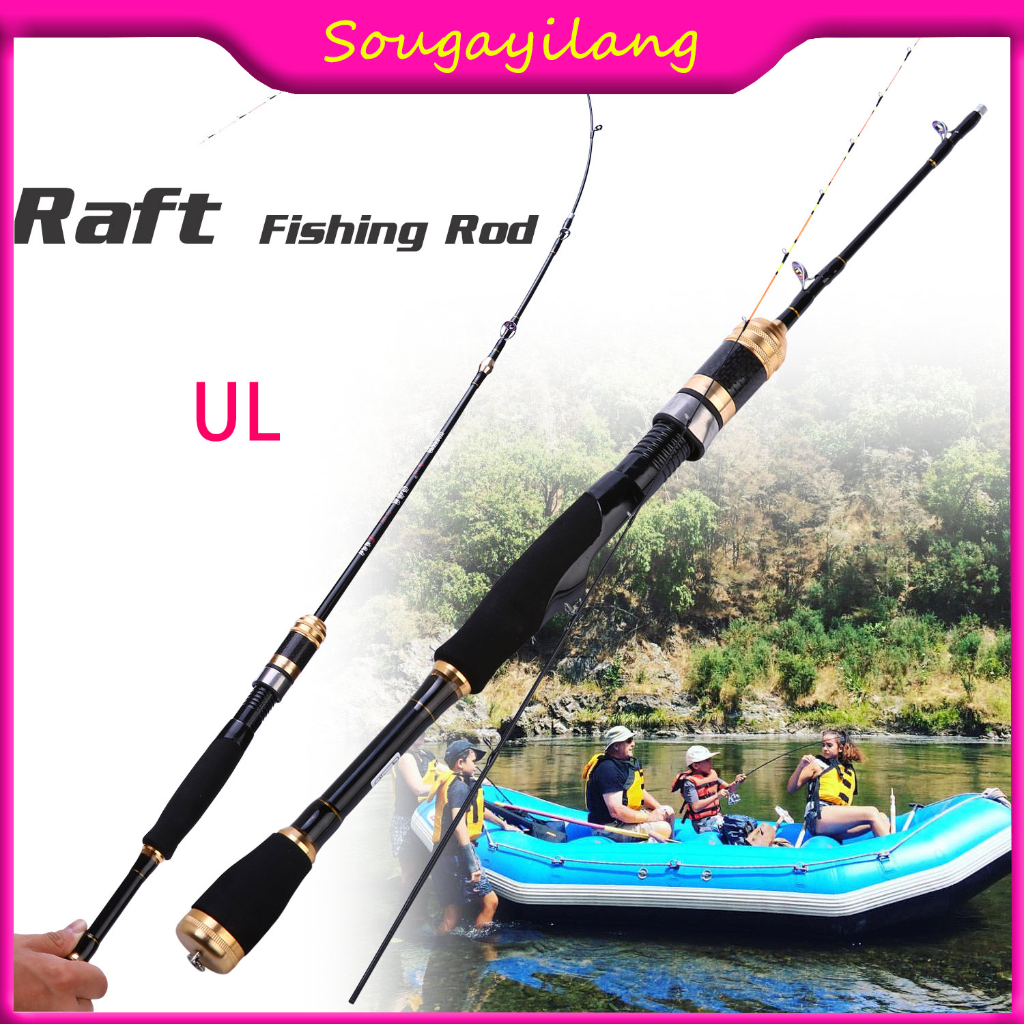 Fishing Rod Heavy Duty Boat Fishing Rod 1.98m/ 2.1m Trolling Rod with  Roller Guides Carbon Spinning Rod Saltwater Pole (Color : 1.98 m)