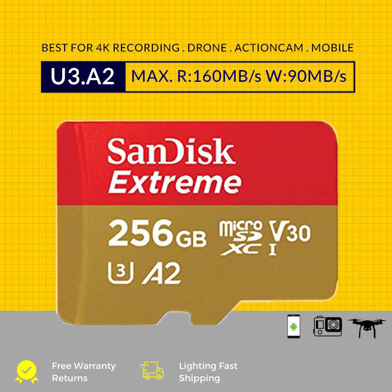 Sandisk Micro SD Card A2 Memory Card 32GB 64GB 128GB UHS1 for