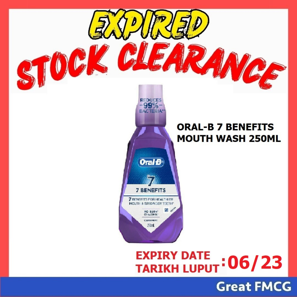 Oral-B 7 Benefits Clean Mint Mouth Wash 250ml Exp:06/23 | Shopee Malaysia