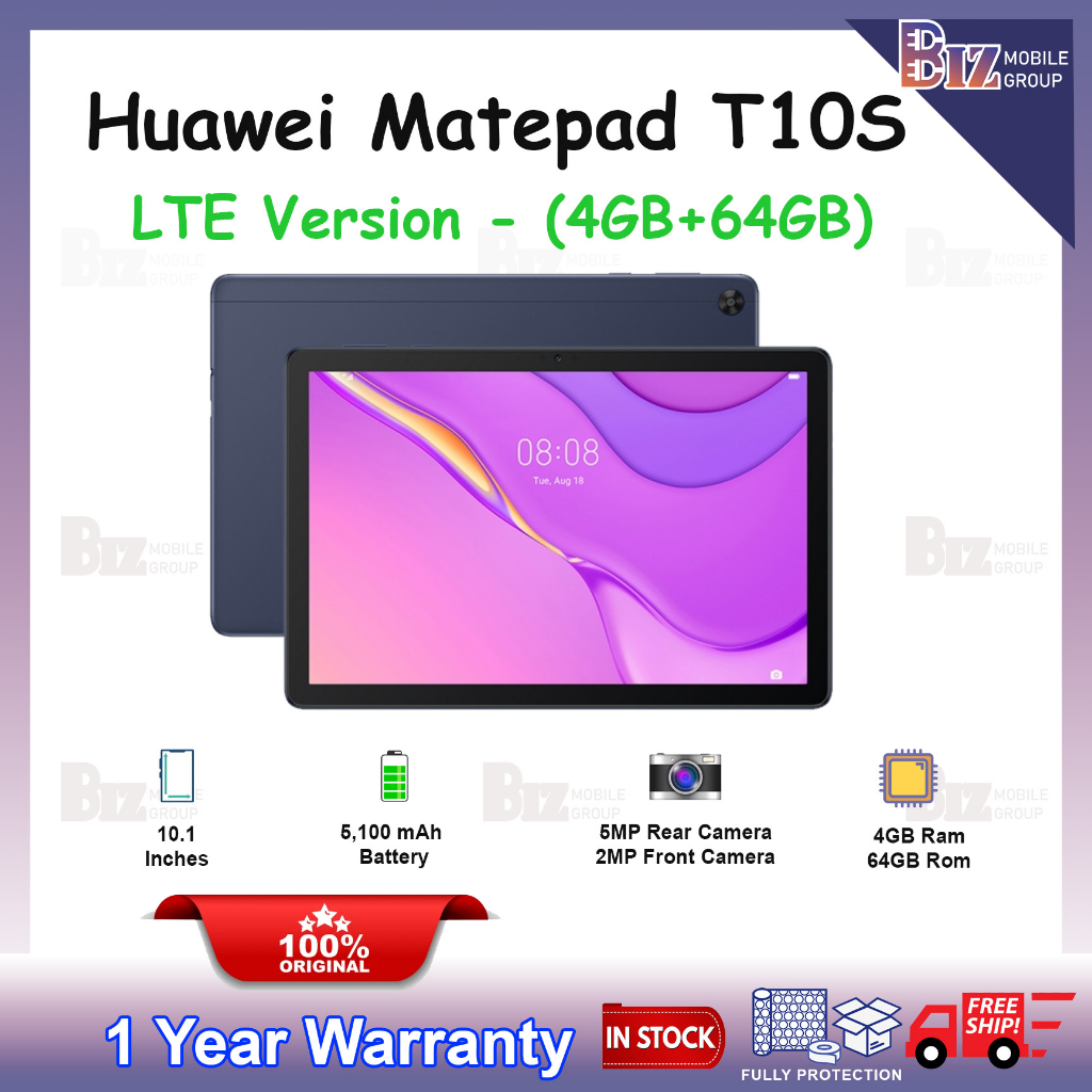 HUAWEI Matepad T10s LTE (4GB+64GB) | Huawei T10s | Original Huawei ...