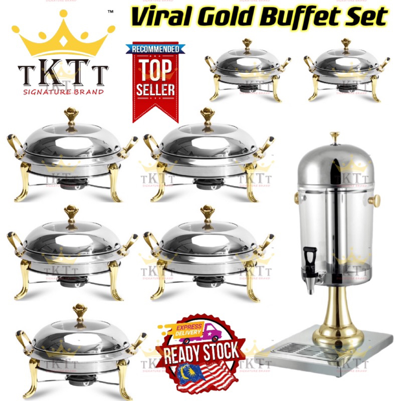 TKTT Viral Gold Buffet Set Ketam Berkas Lauk Tray Hidangan Tray Jamuan ...