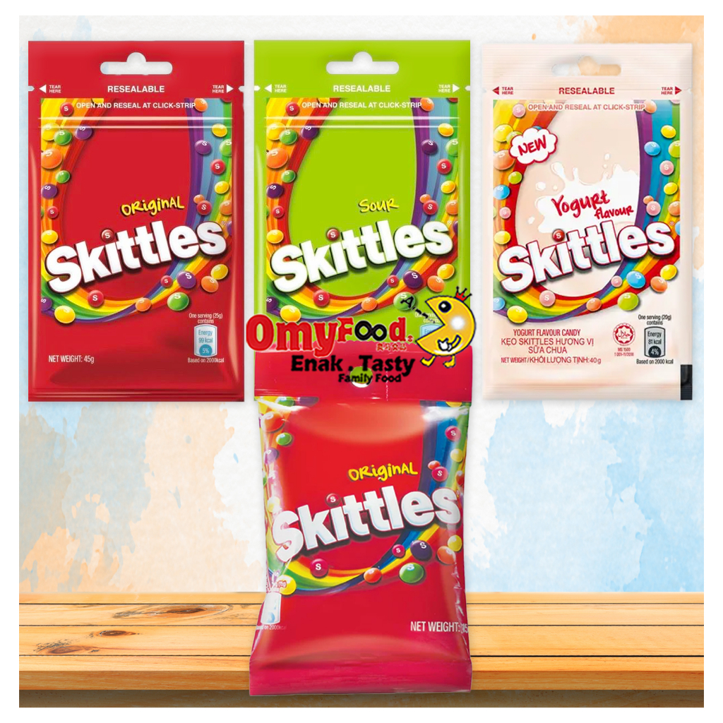 15g 40g 45g X 1pkt Skittles Fruit Flavour Candies Original Sour