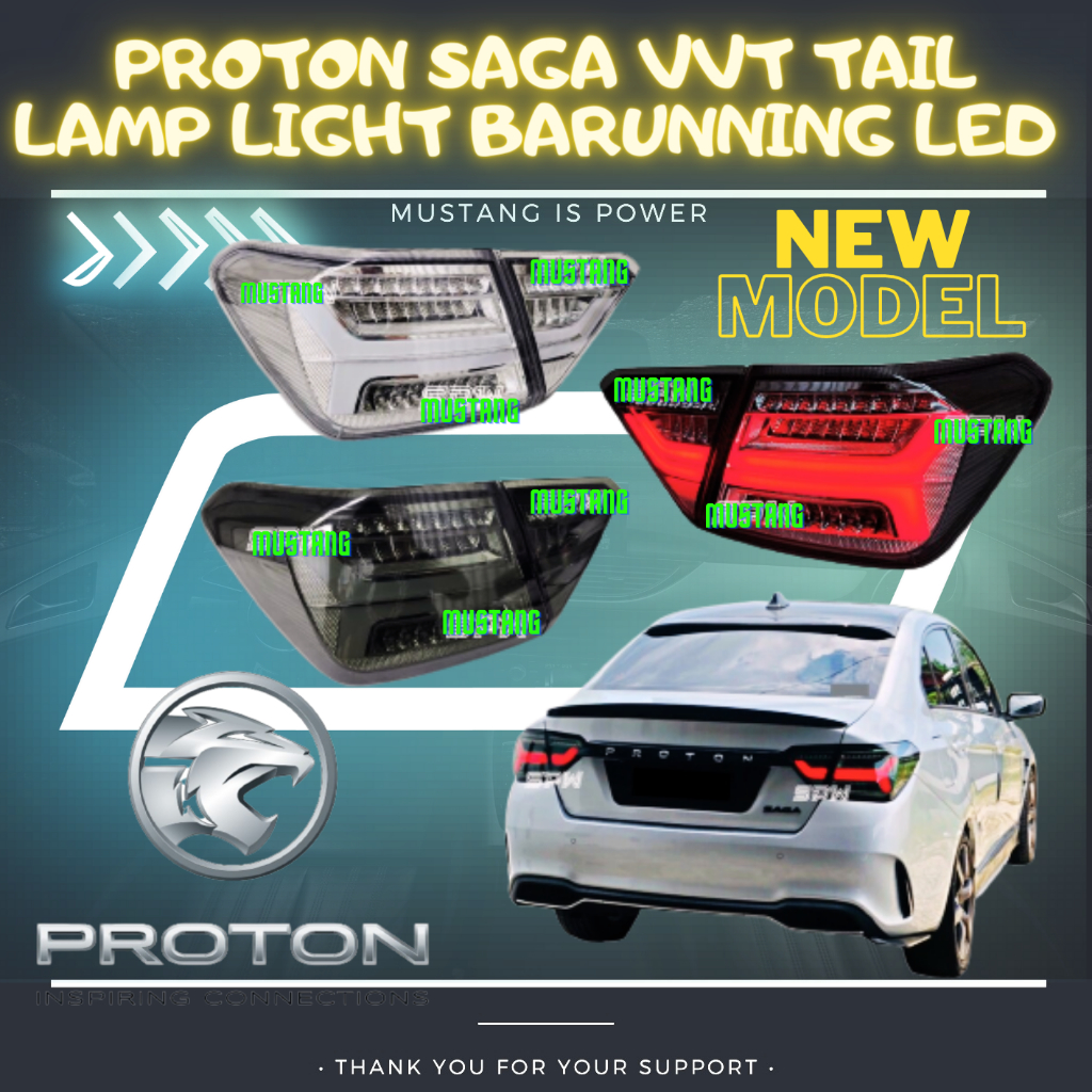 NEW MODEL PROTON SAGA VVT 2016-2022 TAIL LAMP LIGHT BAR RUNNING LED ...