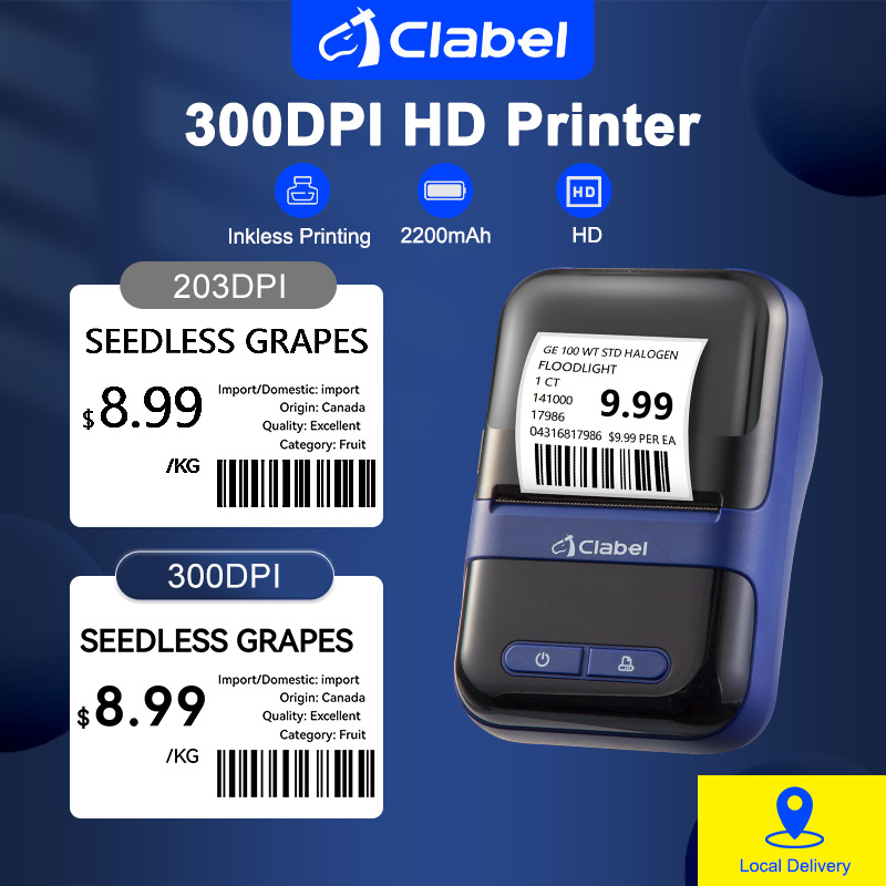【Shipping 24 Hour】Clabel 230B HD Label Printer 300DPI Label Maker