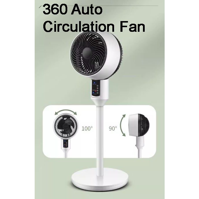 360 Auto Stand Fan Kipas Berdiri Air Circulation Fan Electric Fan
