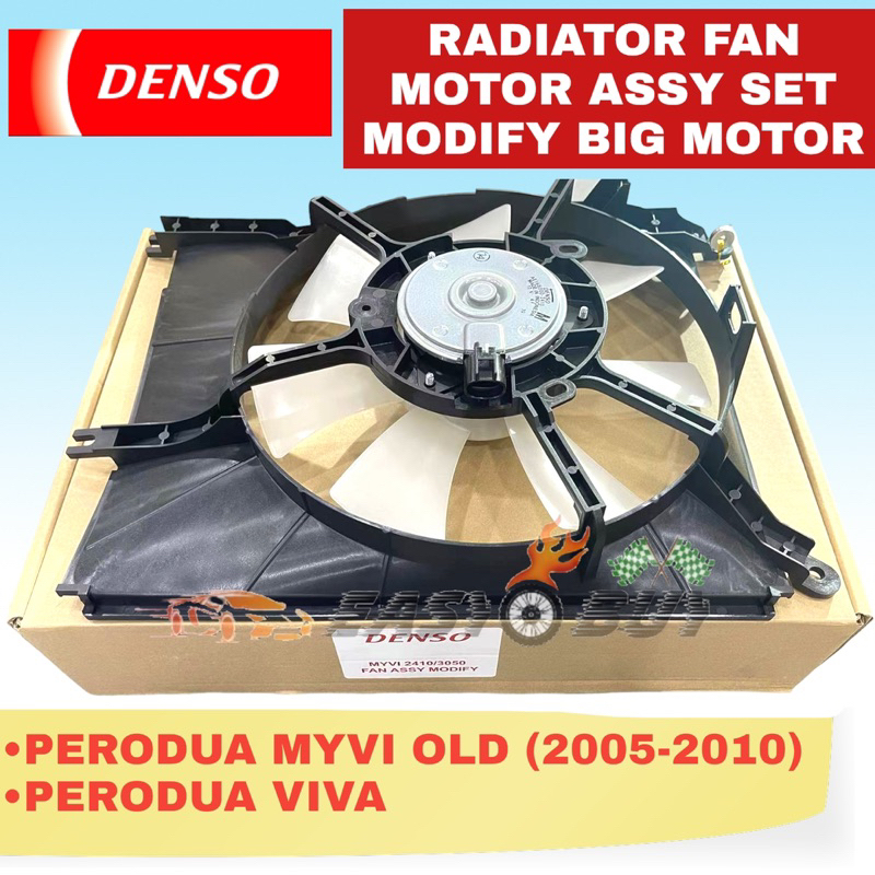 ORIGINAL DENSO RADIATOR FAN MOTOR ASSY SET (MODIFY BIG MOTOR BESAR ...