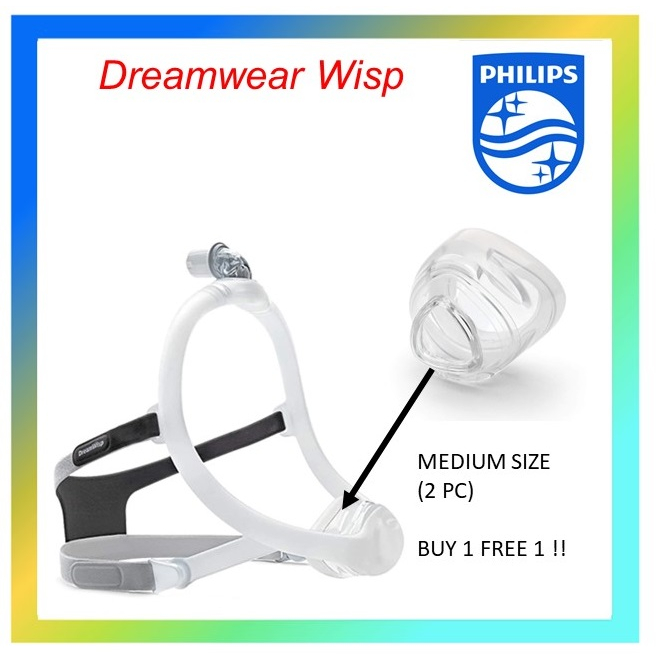 Buy 1 free 1 DreamWisp small Cushion Philips Respironics CPAP Nasal