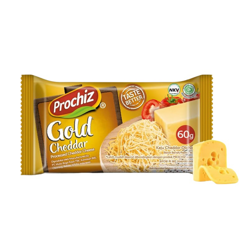 PRODUK INDONESIA HALAL PROCHIZ GOLD CHEDDAR TRAVEL PACK PROCESSED CHEDDAR CHEESE 60G / 160G