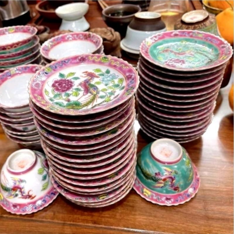 Hand Crafted Peranakan Nonya Nyonya Bowl and Plates Shopee Malaysia