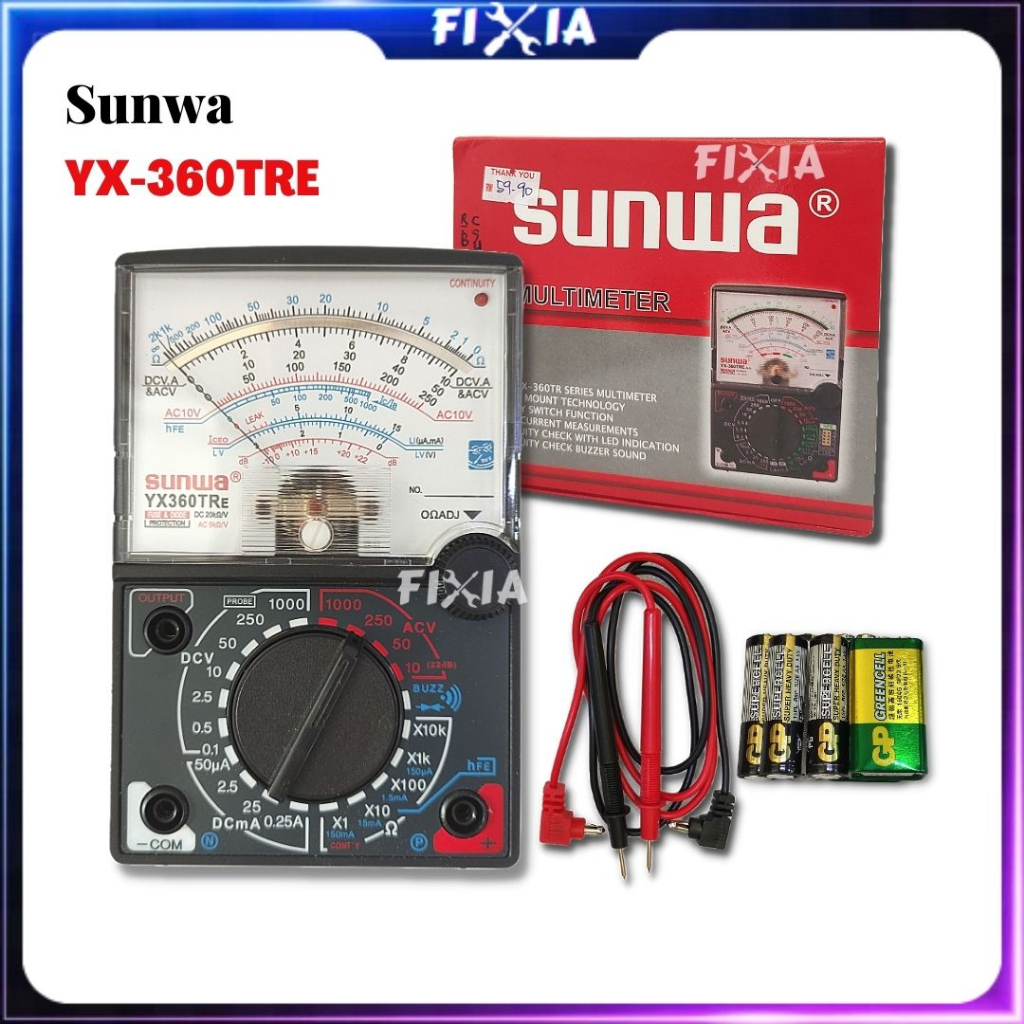 Original Sunwa Yx 360tr Yx 360tre Analog Multimeter Multitester Multi Meter Tester With Buzzer