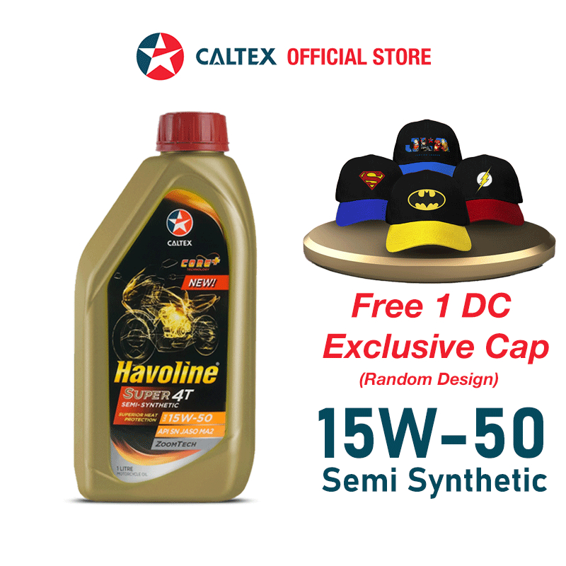 Caltex Havoline Super 4T 15W50 Semi Synthetic Motorcycle Oil (1 LITER