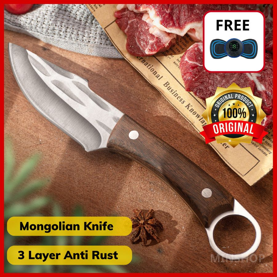 pisau mongolia /mongolian knife / mongolian kitchen knife/ Pisau Potong
