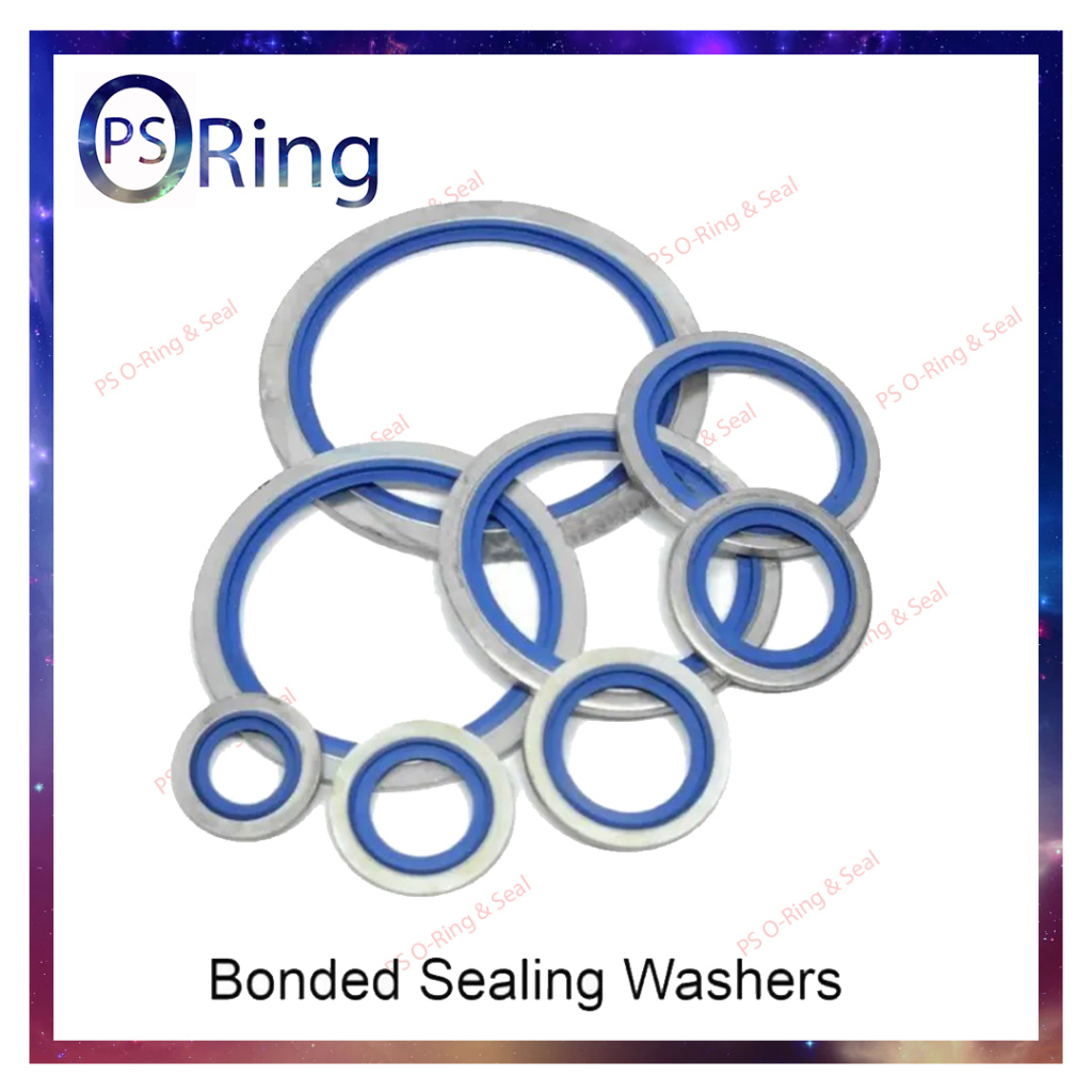 Bonded Seal metallic ring and a rubber sealing pad bonded together ...