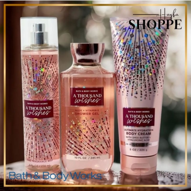 100 ORIGINAL BATH & BODY WORKS A THOUSAND WISHES COLLECTION Shopee