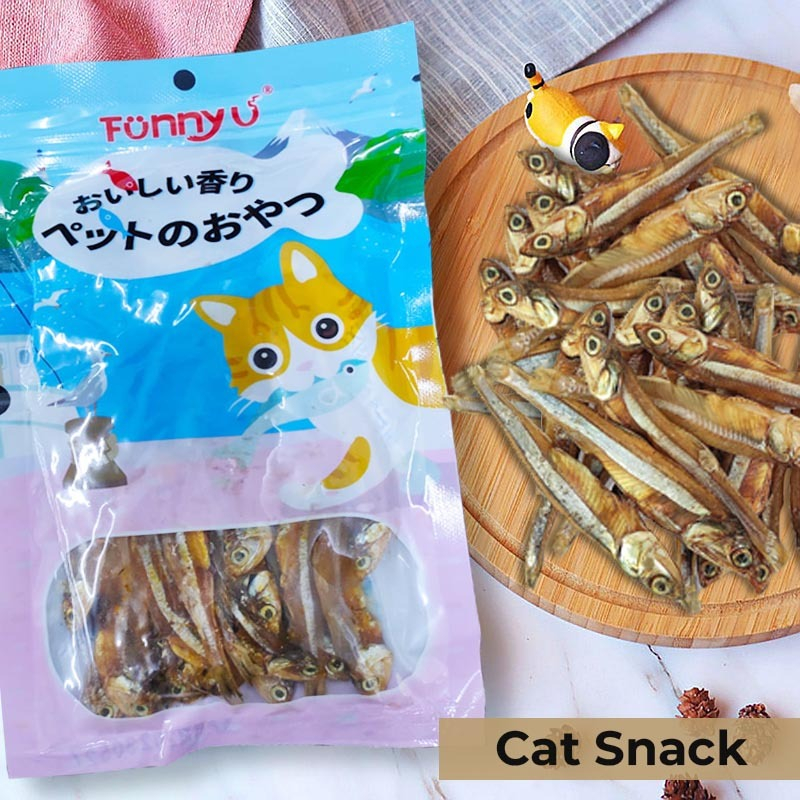 Funny U Saltless Dried Small Anchovy Fish Ikan Bilis Dried Pet Treats ...
