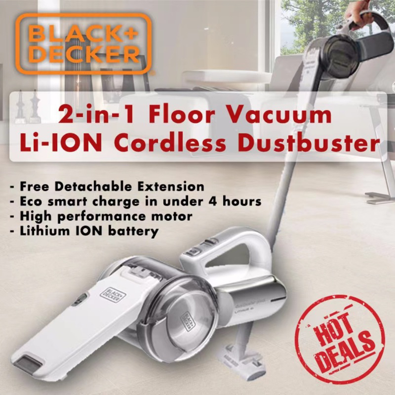 BLACK & DECKER PV1820LF-B1 Li-Ion 18V Dustbuster Pivot Cordless Hand ...
