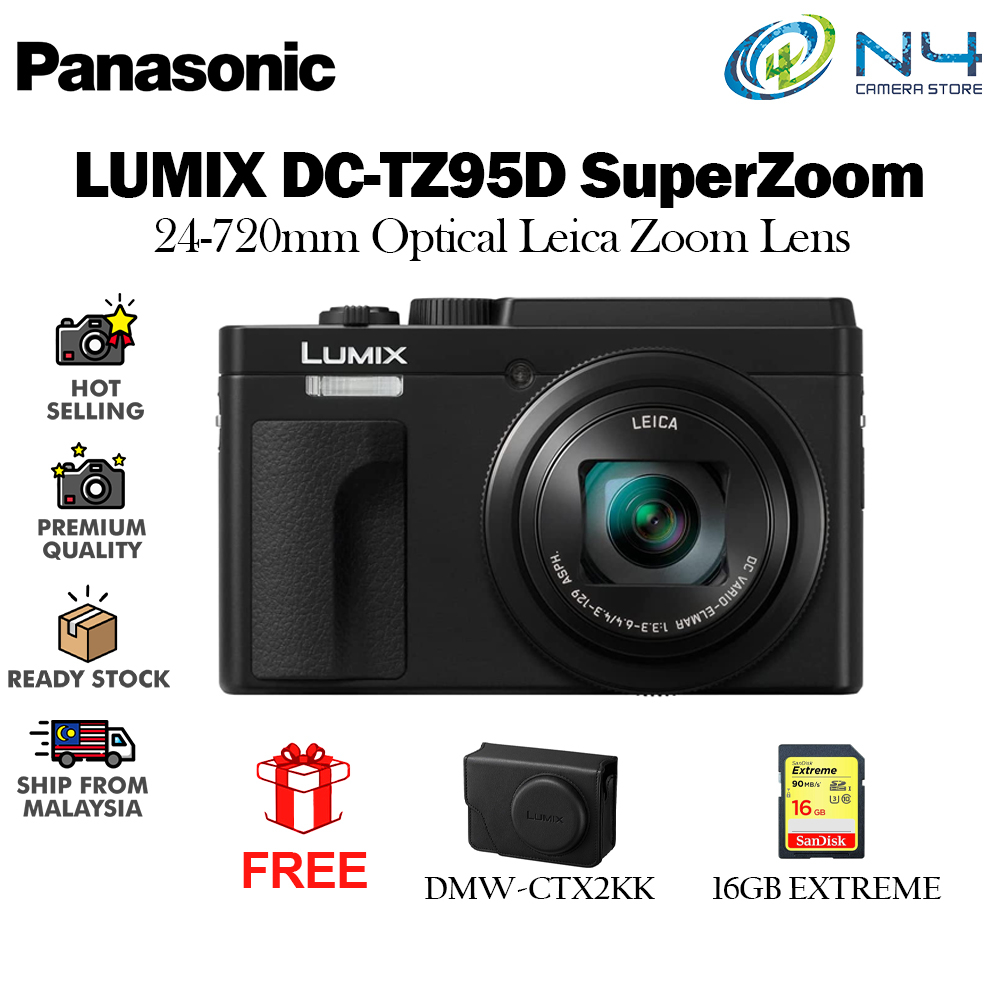 Panasonic LUMIX DCTZ95D Superzoom Digital Camera, 24720mm Optical