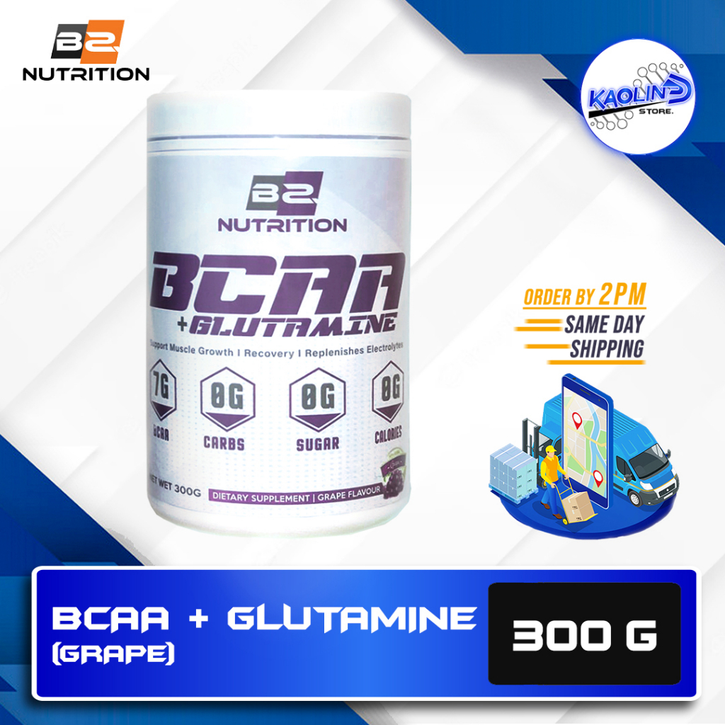 BS Nutrition BCAA 300gm, (Grape) - BCAA + Glutamine, Recovery, Halal ...