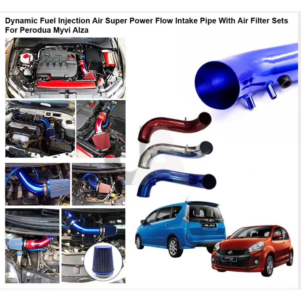 ALZA MYVI Ram pipe Aluminum Pipe Piping Intake Ram Kit Open pod Piping
