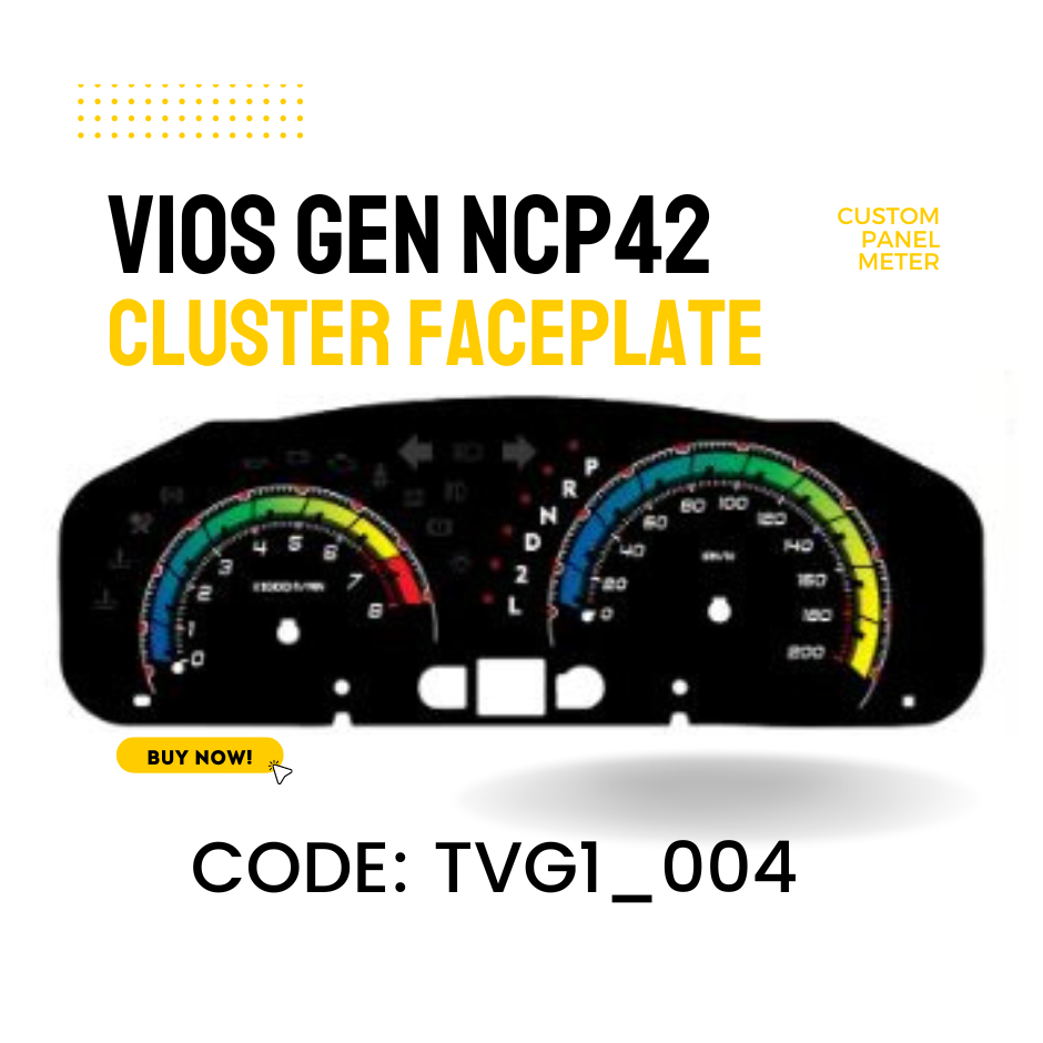 TOYOTA VIOS ORGA GEN 1 AUTOMATIC CLUSTER FACE PLATE PANEL METER ...