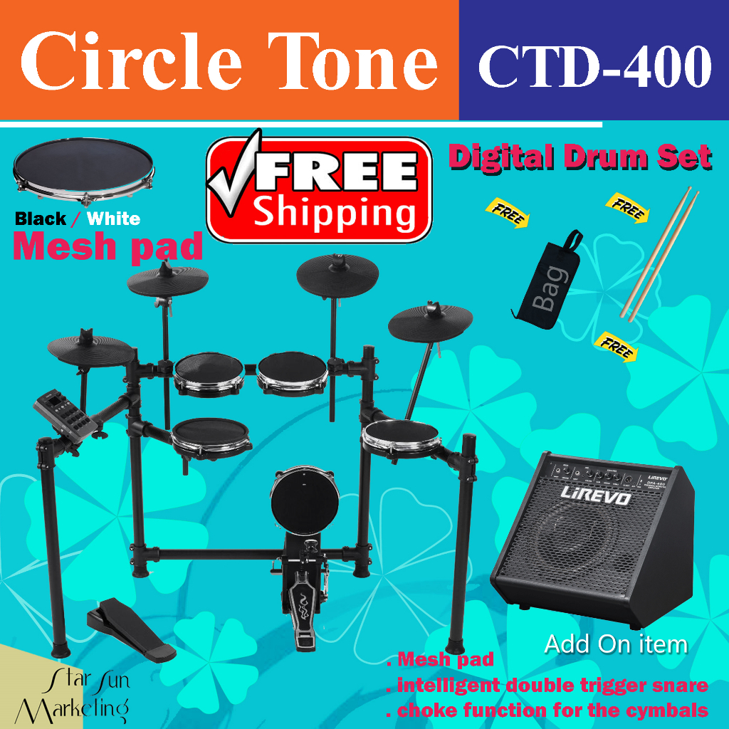 Circle Tone CTD400 MESH KIT Digital Drum Digital Electronic Drum