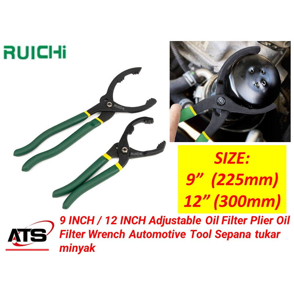 10/12-inch Oil Filter Pliers & Universal Adjustable Oil Filter