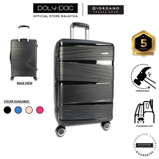 Giordano By Poly Pac 20 24 28 UNBREAKABLE PP Trolley Travel Luggage with TSA Lock GA2259 Shopee Malaysia