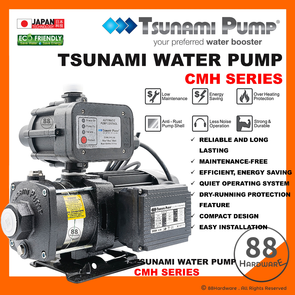 Tsunami Automatic Water Pump CMH water pump home / water pump automatic / water pump 1hp / water