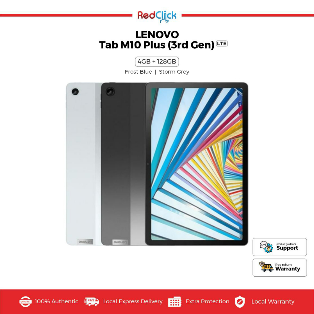 Lenovo Smart Tab M10 Plus 3rd Gen LTE/TB128XU (4GB+128GB) Original ...