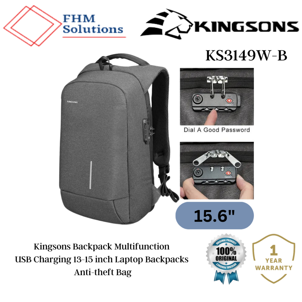 Kingsons anti theft backpack best sale