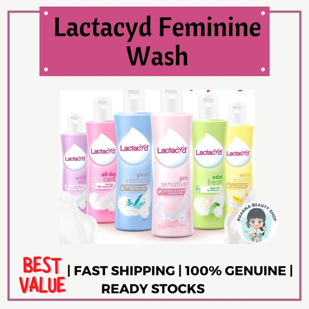 Lactacyd Daily Feminine Wash 250ml/ 250mlx2 (All Day Care/ Odor Fresh