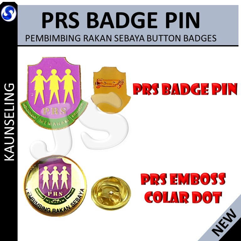 PR-008 Badge Pin PRS / PR-014 PRS EMBOSS COLAR DOT . Pembimbing Rakan ...