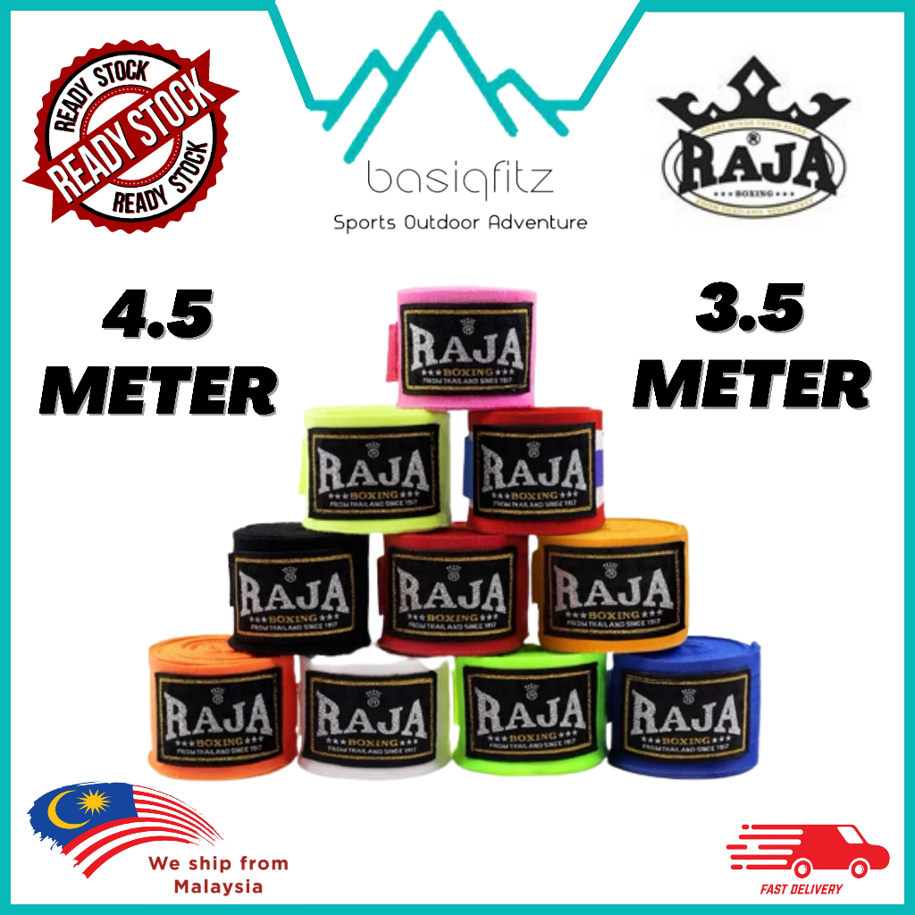 [Genuine] 4.5M 3.5M RAJA Boxing Bandage Hand Wraps Hand Wrap MMA Muay ...