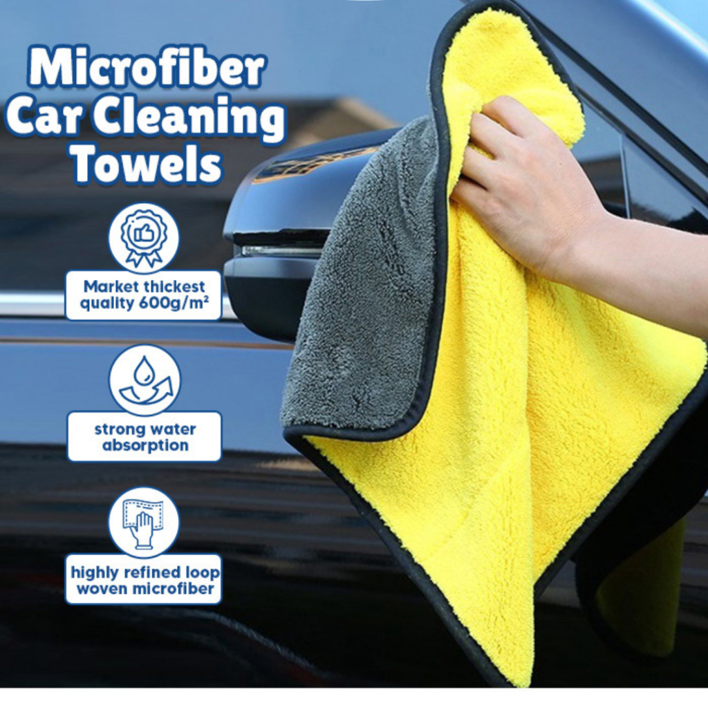 Thickness Microfiber Car Cleaning Towel High Water Absorption Washing Cloth Kain Pembersih 6781