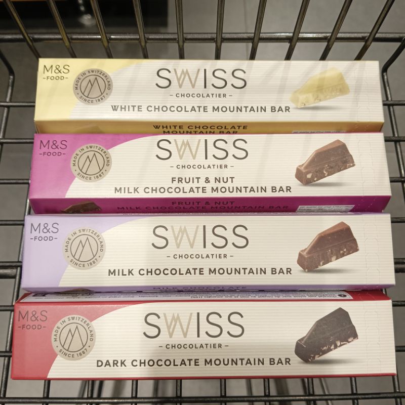 Marks & Spencer (M&S) Swiss Extra Fine Chocolate Mountain Bar (Dark ...