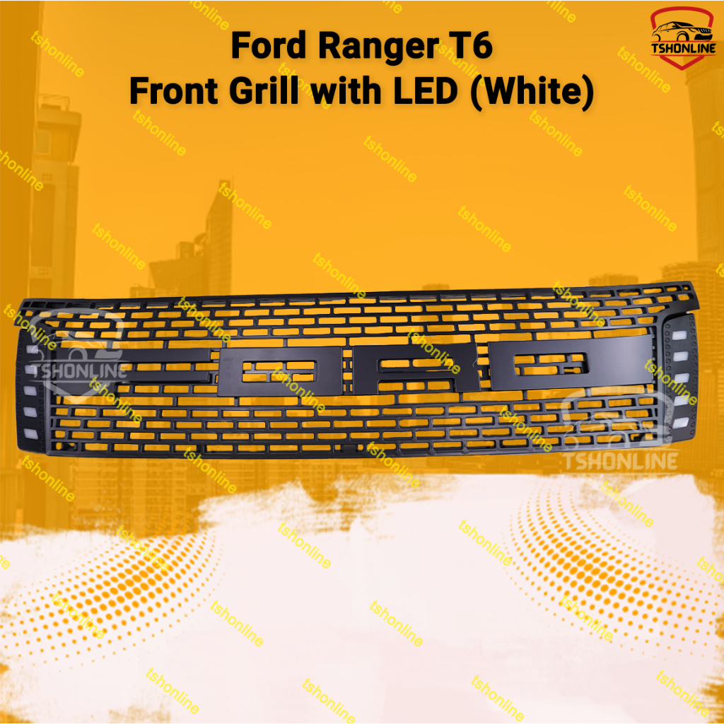 Ford Ranger T6 Front Grill LED (white)/ ranger grill/ T6 front grille ...