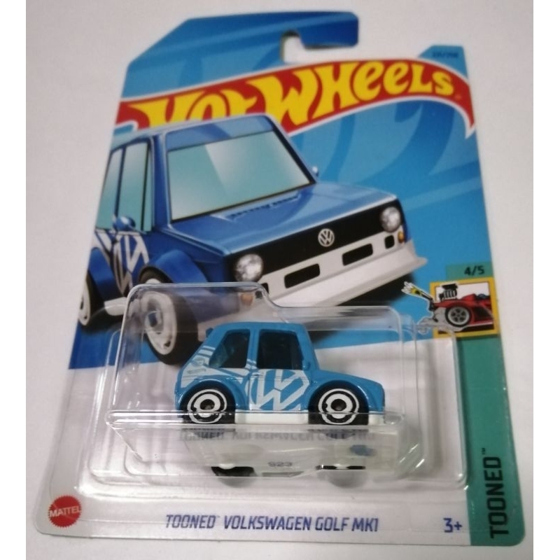 Hotwheels Tooned Volkswagen Golf Mk1 Blue Rth Case N 2023 