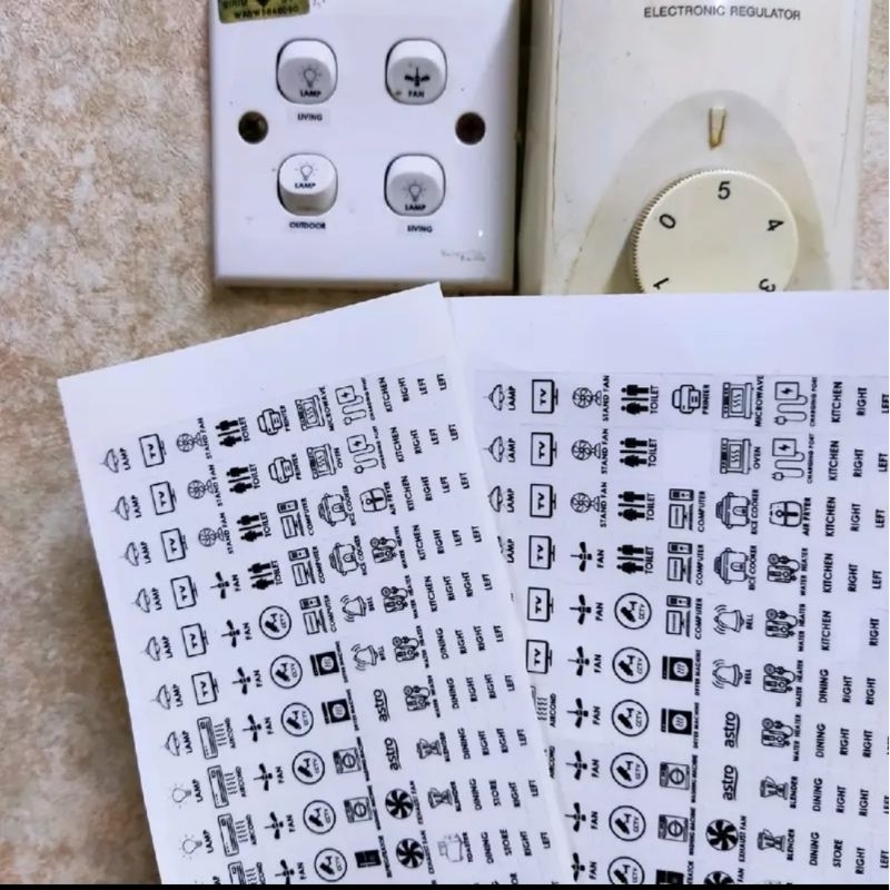 HOME STICKER LABEL SWITCH (165 PCS) | Shopee Malaysia