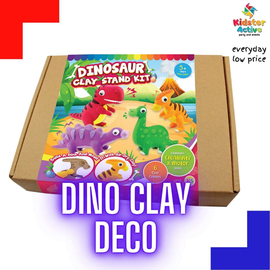 Dinosaur Clay Stand Kit TRex / Parasaurolophus / Stegosaurus