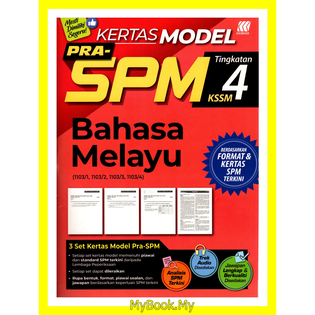 Baru Myb Buku Latihan Kertas Model Tingkatan Bahasa Melayu Kssm Sasbadi Shopee Malaysia