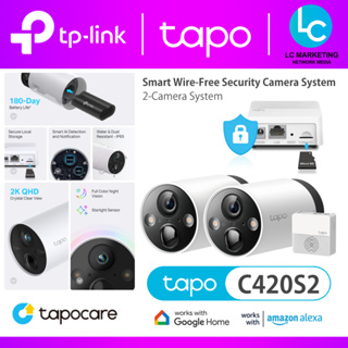 TP-Link Tapo C420 │ C420S1 │ C400S2 │ C420S2 Smart Wire-Free Security CCTV  Outdoor Battery Camera System 2-Camera System