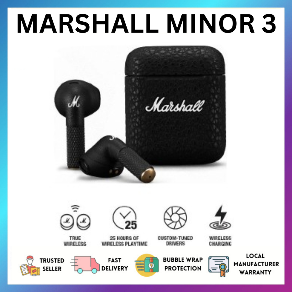 Marshall MINOR III True Wireless Bluetooth Headset Subwoofer