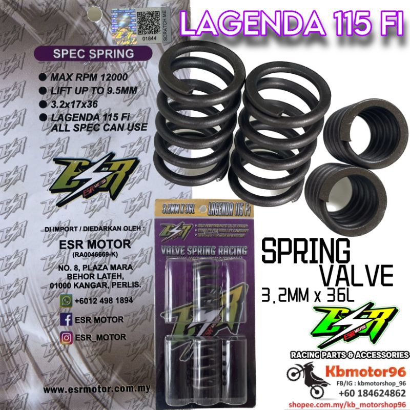 ESR VALVE SPRING SRL 115Fi MAX RPM12000 💯 ORIGINAL Shopee Malaysia