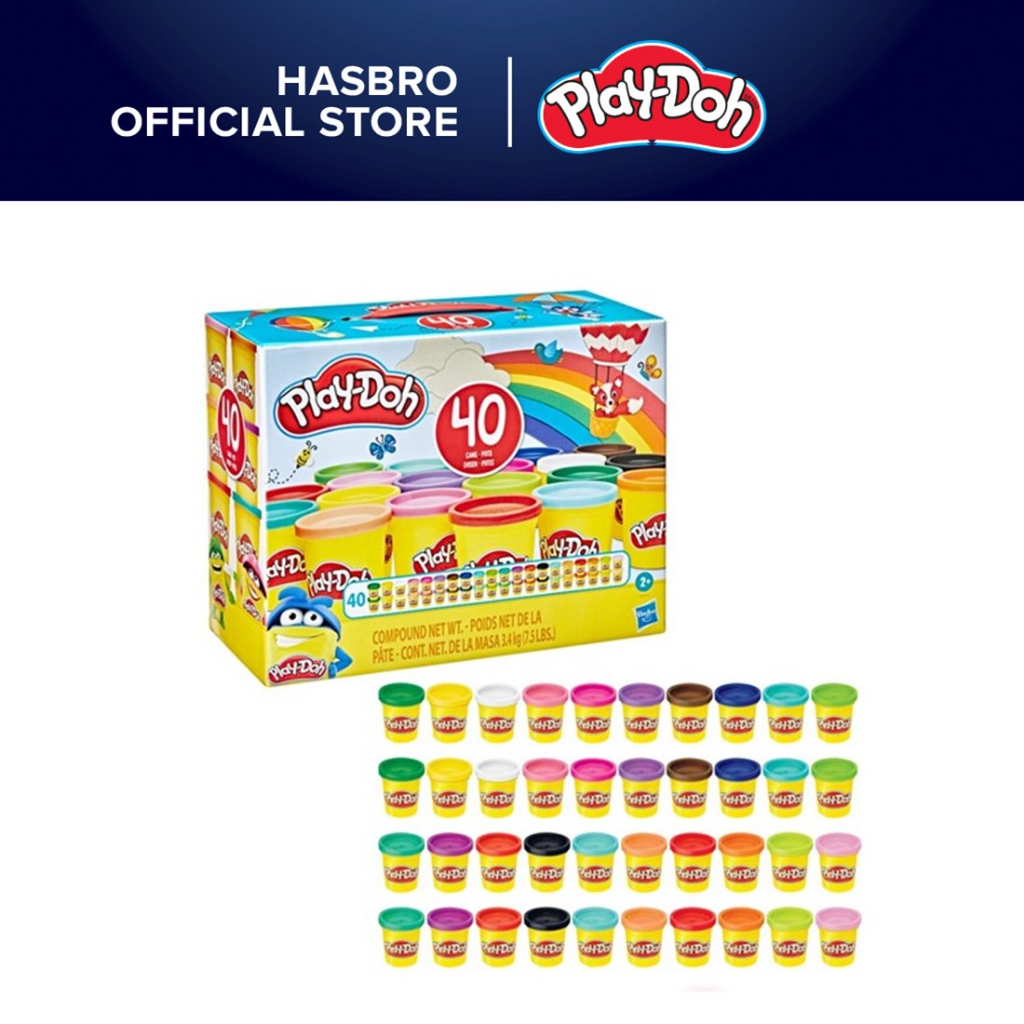 PlayDoh Modeling Compound 40Pack of 20 Assorted Colors, 3Ounce Cans