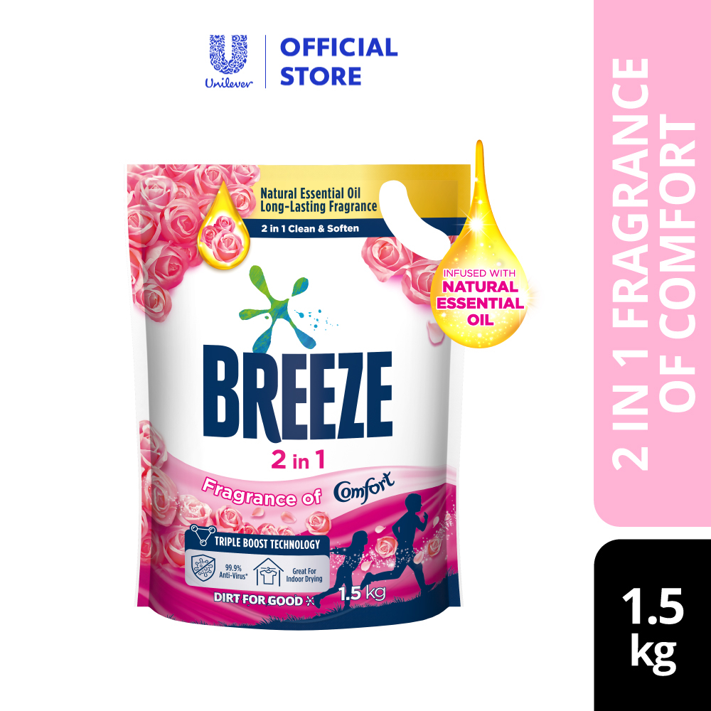 Breeze Liquid Detergent Refill Fragrance of Comfort (1.5kg) Shopee Malaysia