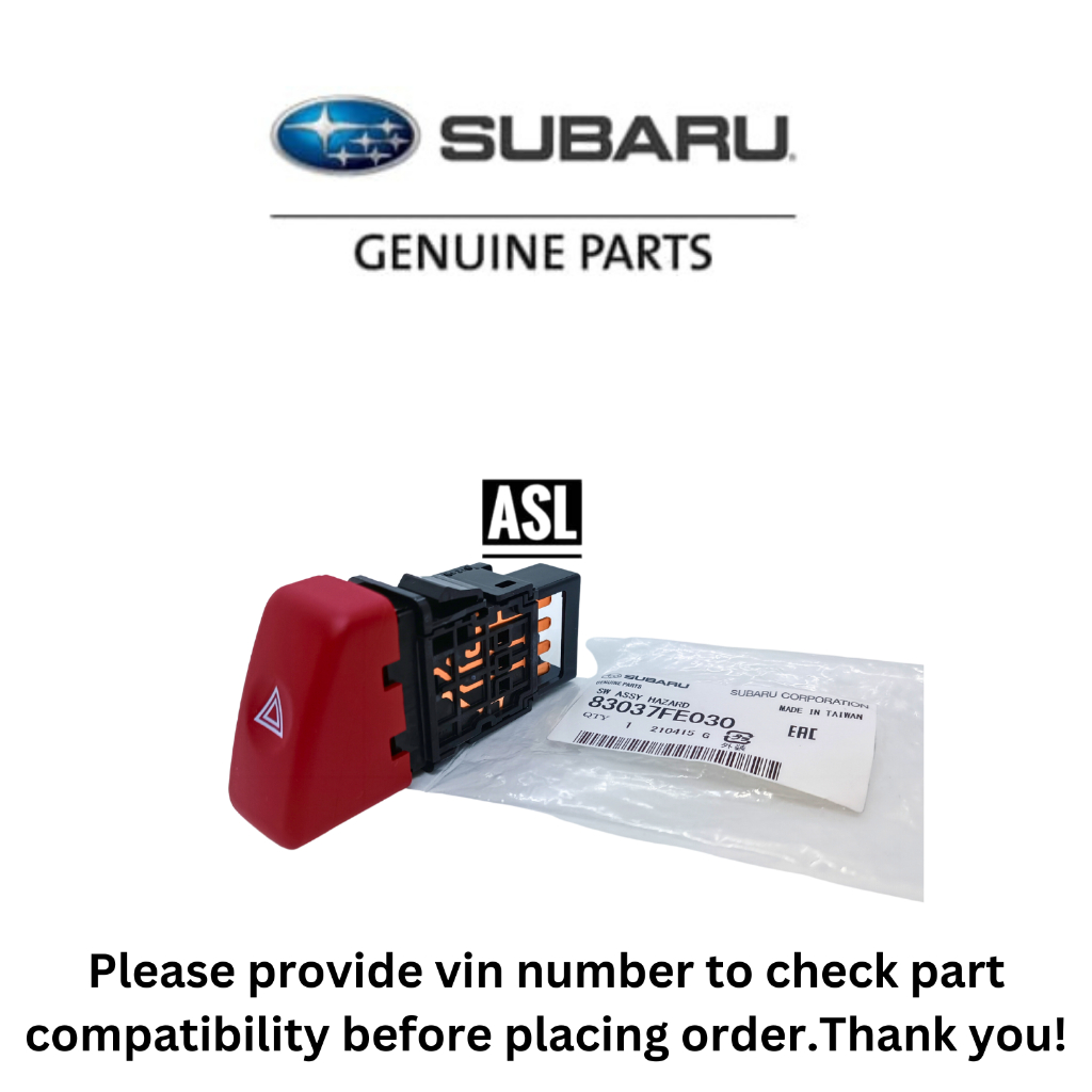 Genuine Subaru Cherry Red Hazard Switch – Fits Impreza 2000-2007 – 83037FE030